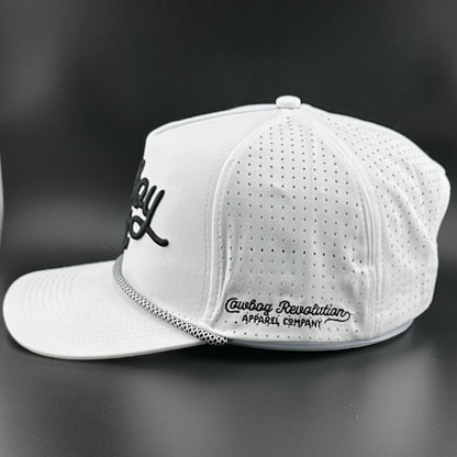 “Cowboy Hat” Summer Edition - Cowboy Revolution White 5-panel Trucker Hat