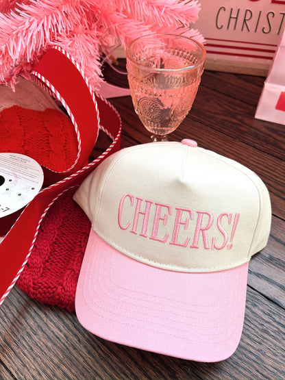 Cheers! Pink Vintage Trucker Hat