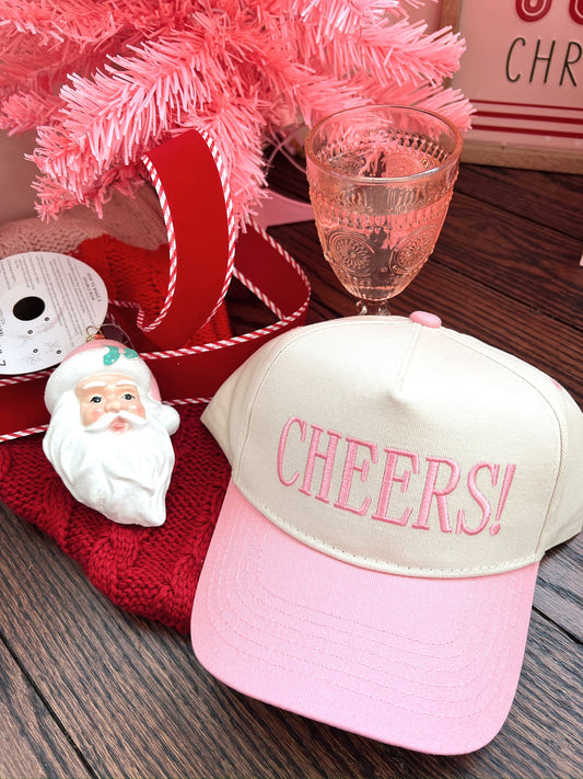 Cheers! Pink Vintage Trucker Hat