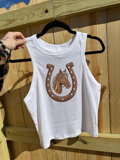 Horseshoe Cropped Tank