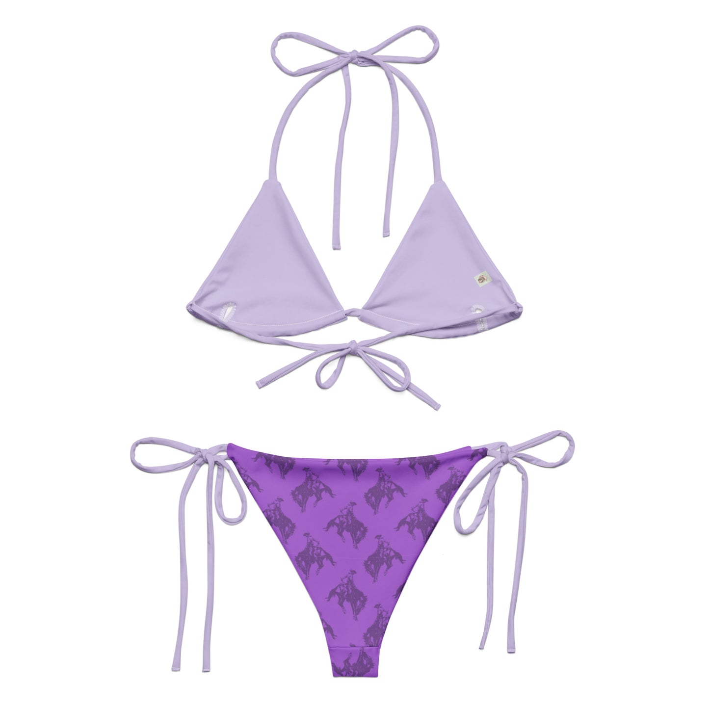 Dark Purple Bronc Rider string bikini