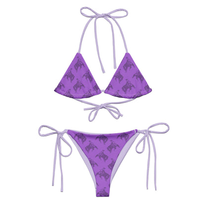 Dark Purple Bronc Rider string bikini