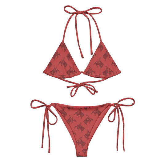 Red Bronc Rider string bikini