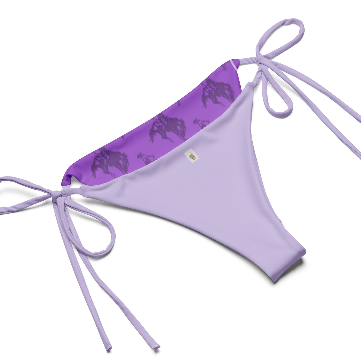 Dark Purple Bronc Rider string bikini