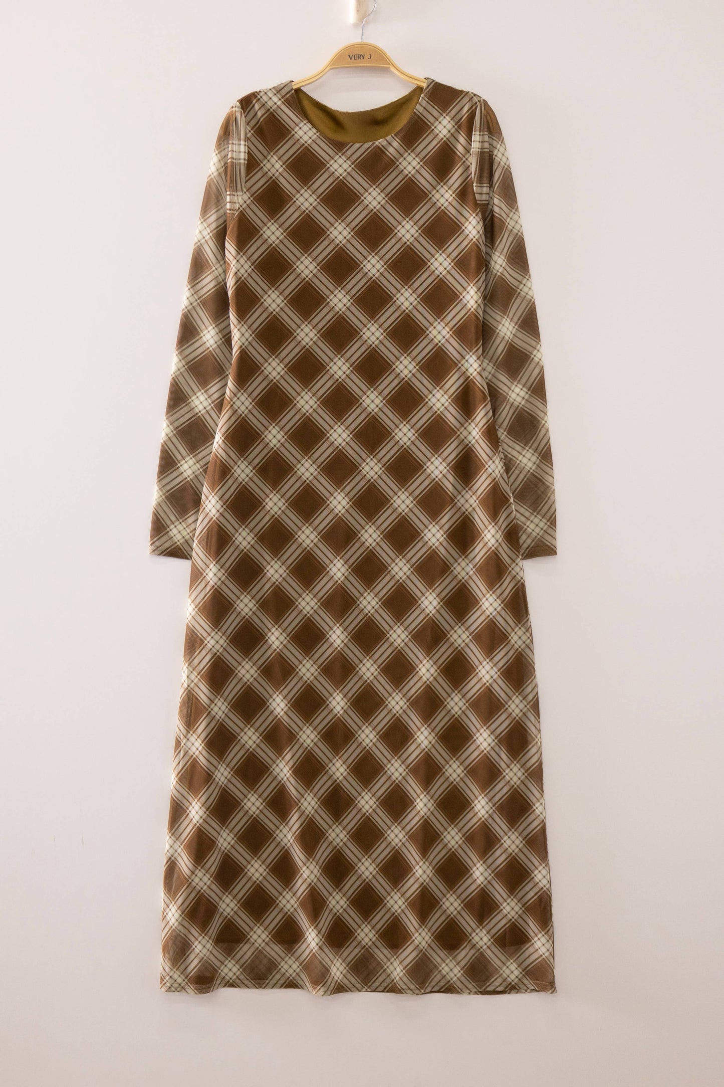 Maple Lane Plaid Maxi Dress