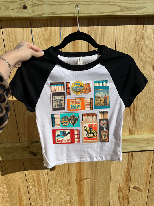 Western Matchbox Baby Tee