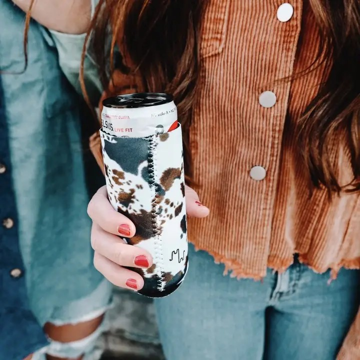 Cowhide Koozie - 2 pack