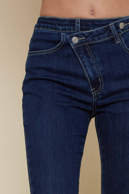 DK DENIM CRISS CROSS BELL BOTTOM JEAN