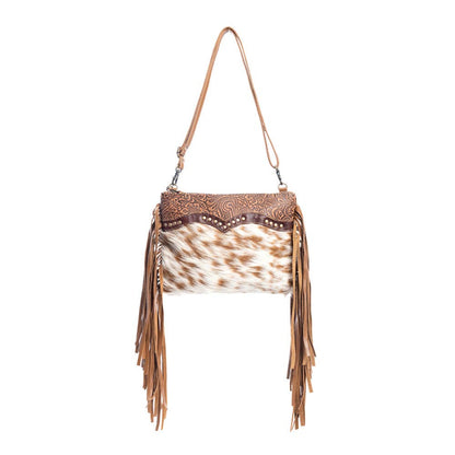 Mescalaro Hill Leather & Hairon Bag in Warm Caramel