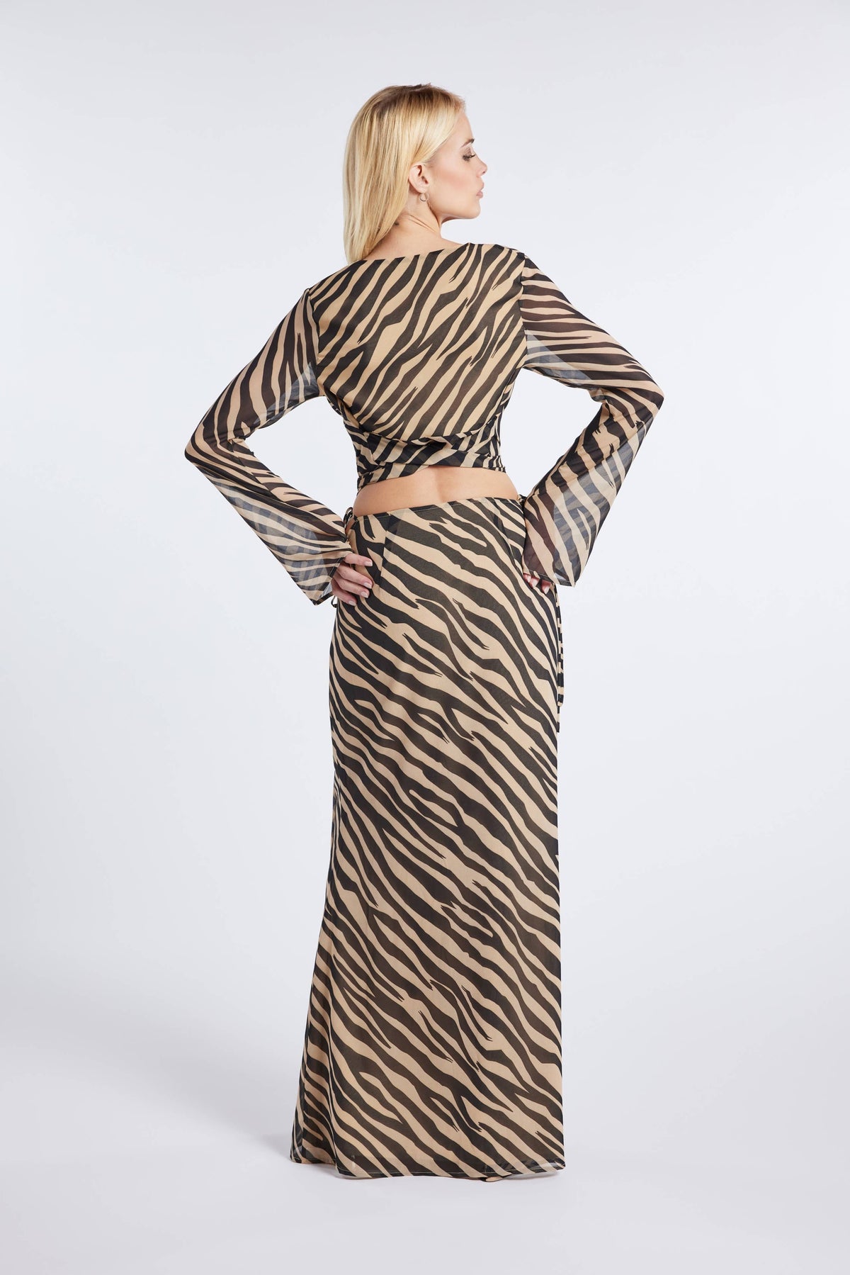 Untamed Elegance Zebra Print Two-Piece Set