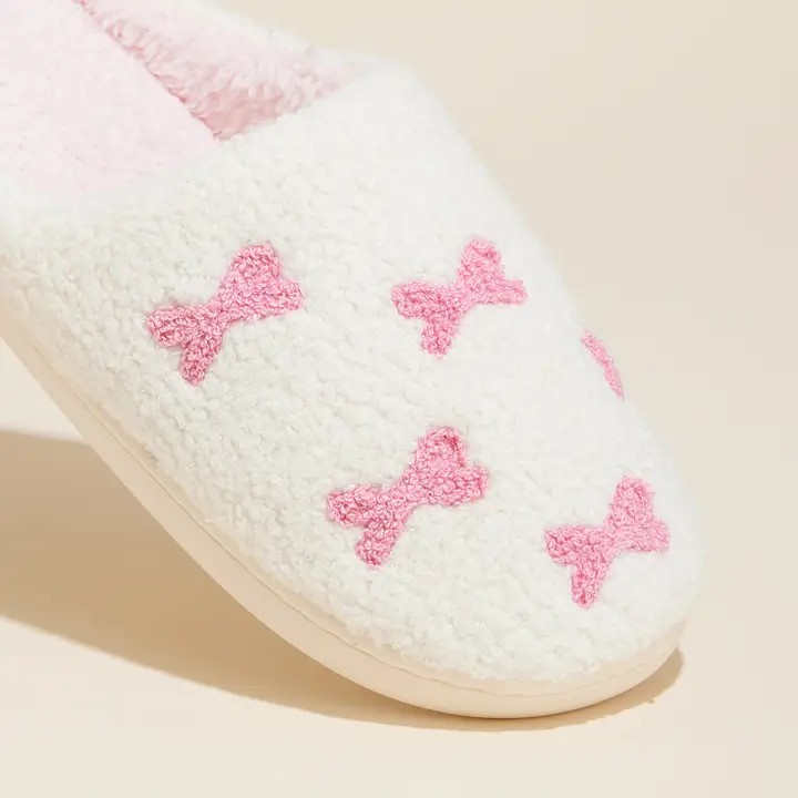 Little Pink Ribbons Home Slippers