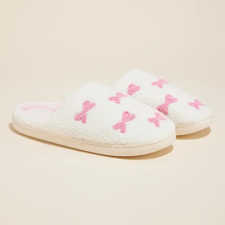 Little Pink Ribbons Home Slippers