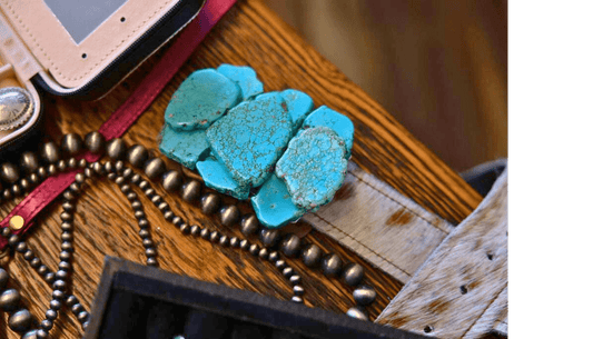 Turquoise Slab Belt Buckle - Medium Size